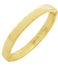 CAPUCINE DE WULF Cleopatra Oval Hinged Bangle - Gold