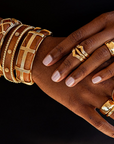 CAPUCINE DE WULF Berry Small Hinged Cuff -Teak