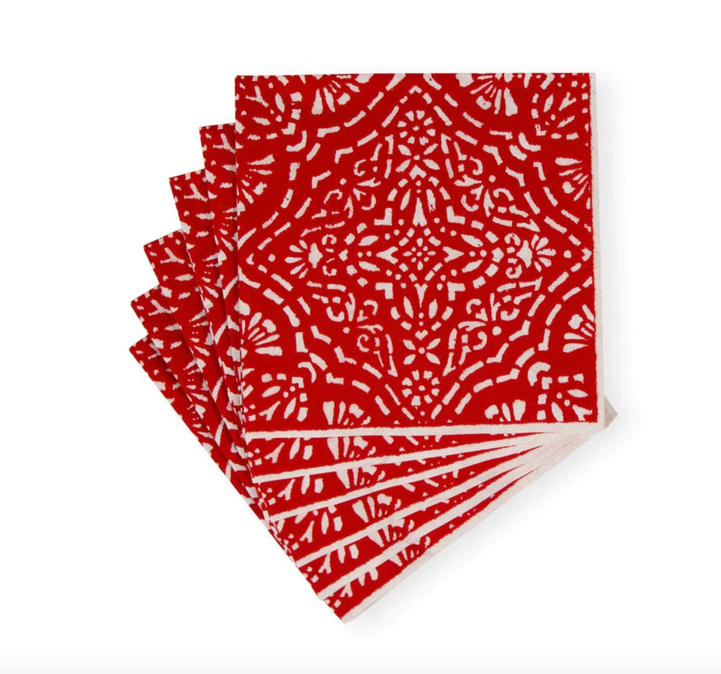 Annika Red Cocktail Napkin