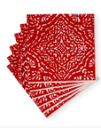 Annika Red Cocktail Napkin