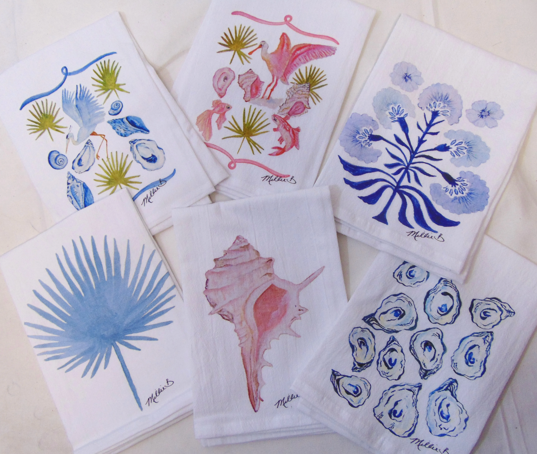 Flour Sack Towel Conch Shell