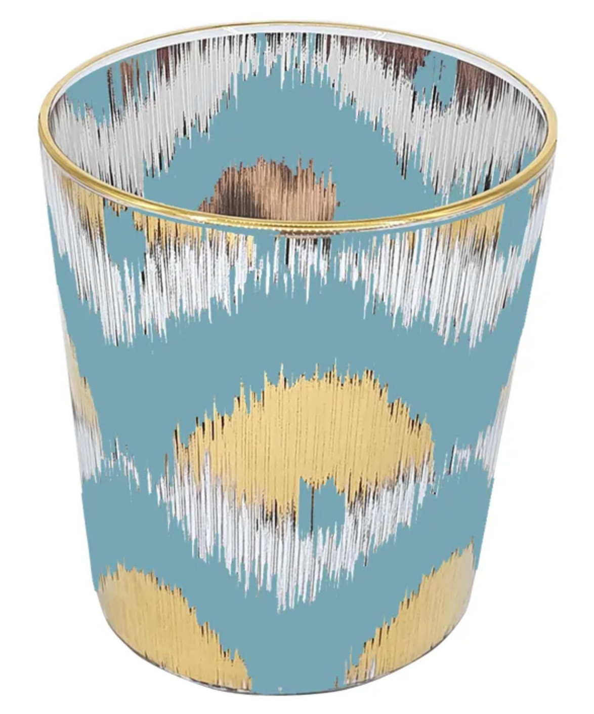 LES OTTOMANS Blue Ikat Short Glass-Set/4