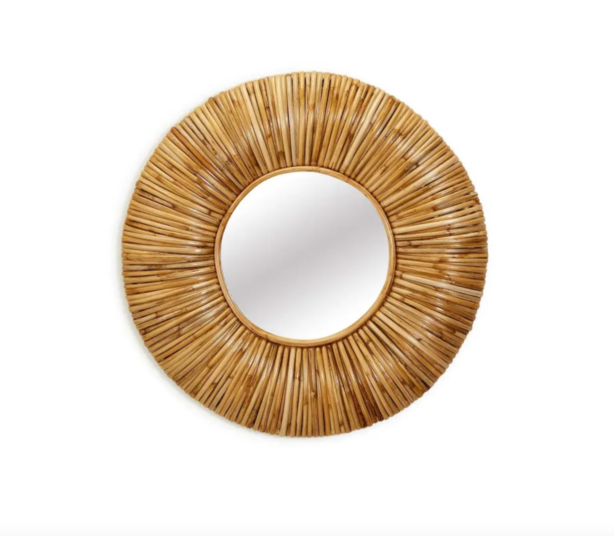 Eclipse Hand Woven Cane Mirror 24&quot;