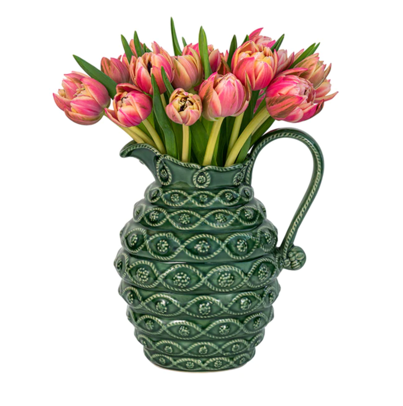 Veronica Beard Jardins Du Monde Ceramic Pitcher - Green