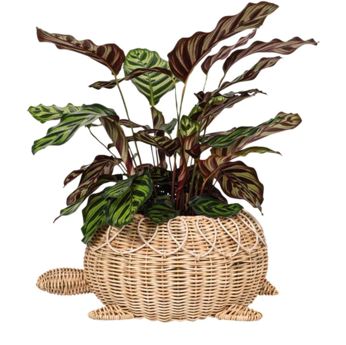 JULISKA Provence Rattan Turtle Bowl-Whitewash
