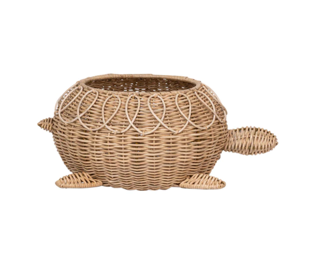 JULISKA Provence Rattan Turtle Bowl-Whitewash
