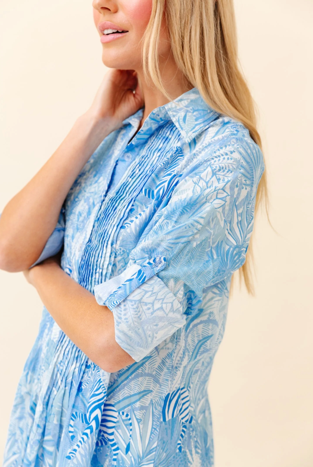 SHERIDAN FRENCH Mallory Dress French Blue Zebra Soiree