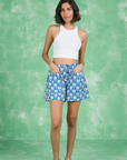 FINAL SALE RO'S GARDEN Natalia Short Kariya Blue