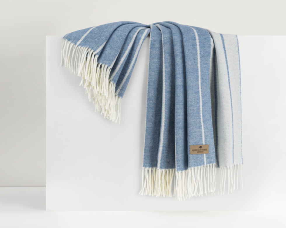 Blue Denim Fiji Stripe Throw