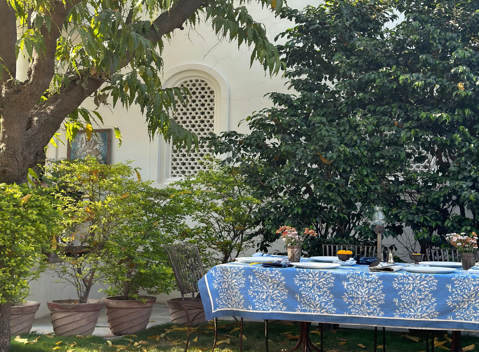 MAISON VENU Primrose Lapis Tablecloth