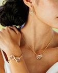 CAPUCINE DE WULF Love Drop Earrings Clear Quartz