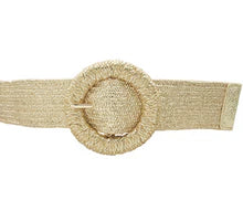 WALKER & WADE Metallic Straw Belt Gold