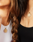 JANE WIN Sisters Forever Pendant w/18" Drawn Link Chain