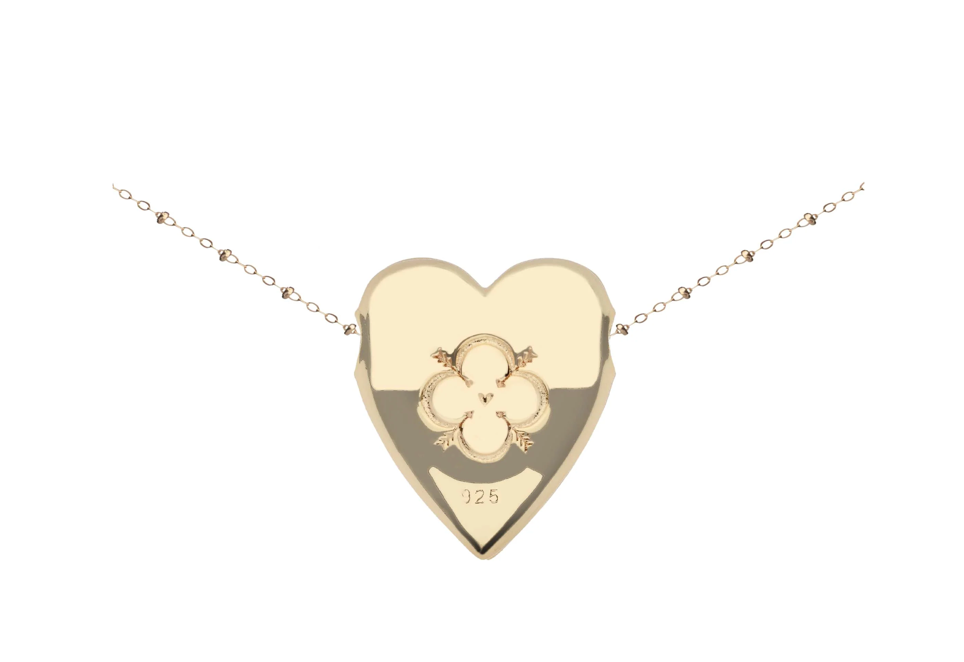 JANE WIN LOVE Tender Heart Love Pendant w/ Beaded Satellite Chain