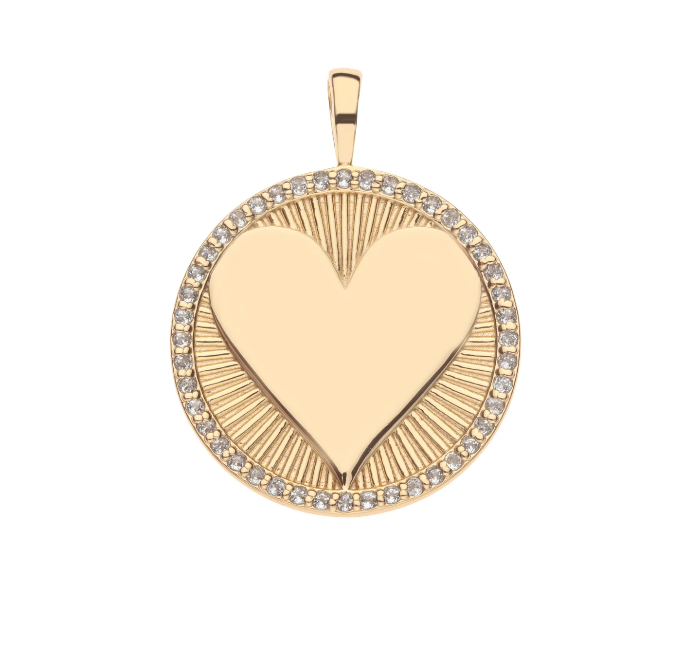 JANE WIN Embellished Hearts Find Me In White Topaz