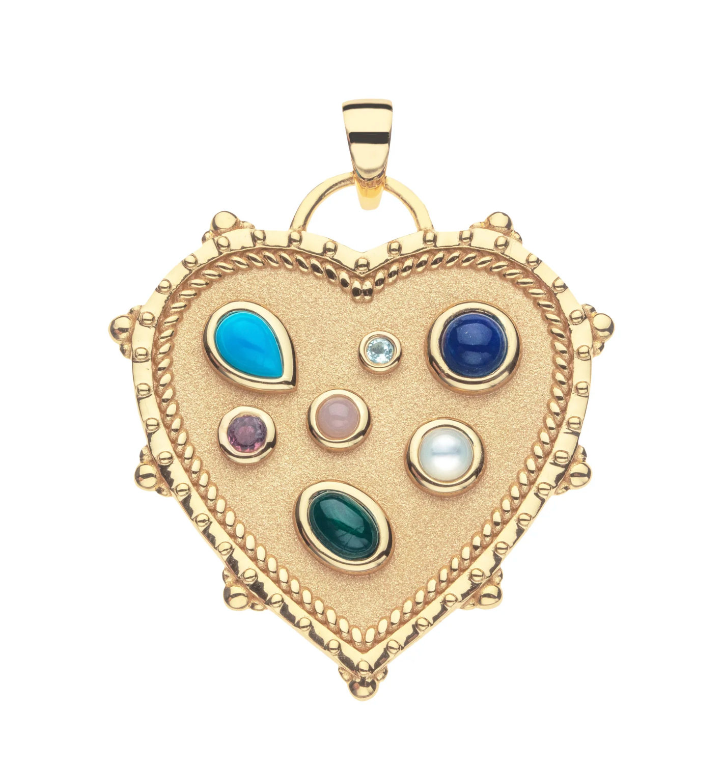 JANE WIN LOVE Treasure Trove Heart Pendant w/ 18" Drawn Link Chain