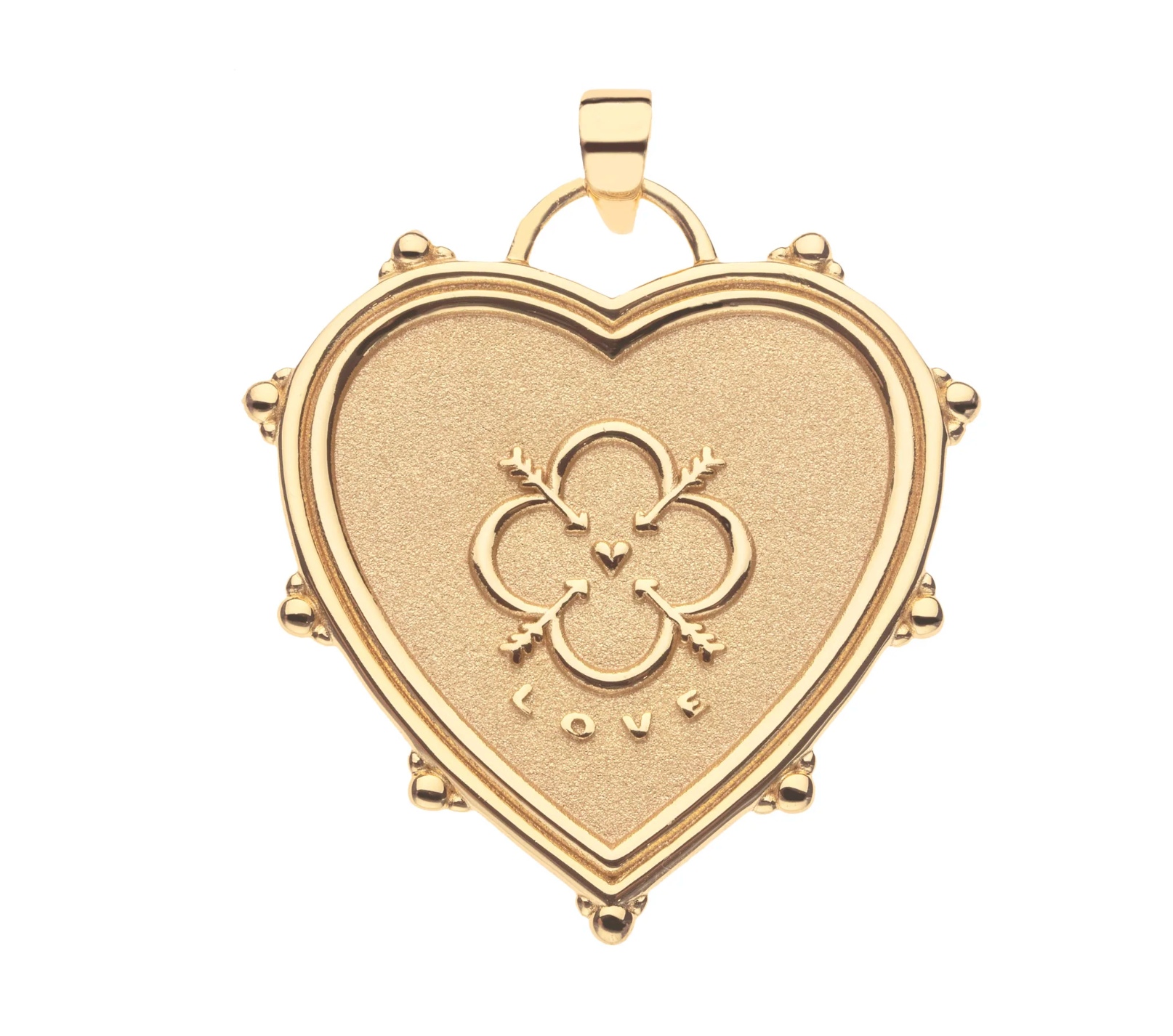 JANE WIN LOVE Treasure Trove Heart Pendant w/ 18" Drawn Link Chain