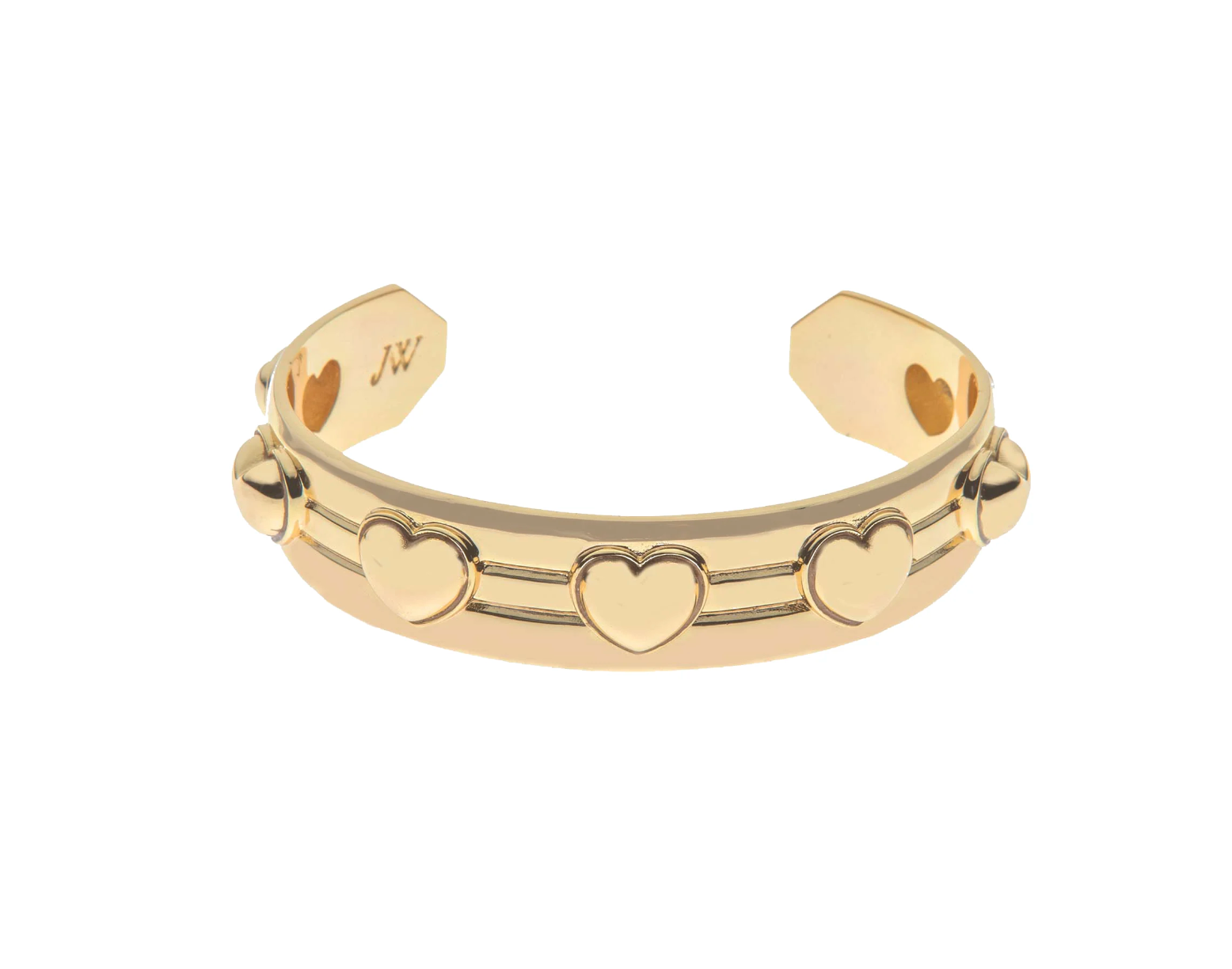JANE WIN Love Set In Stone Heart Cuff