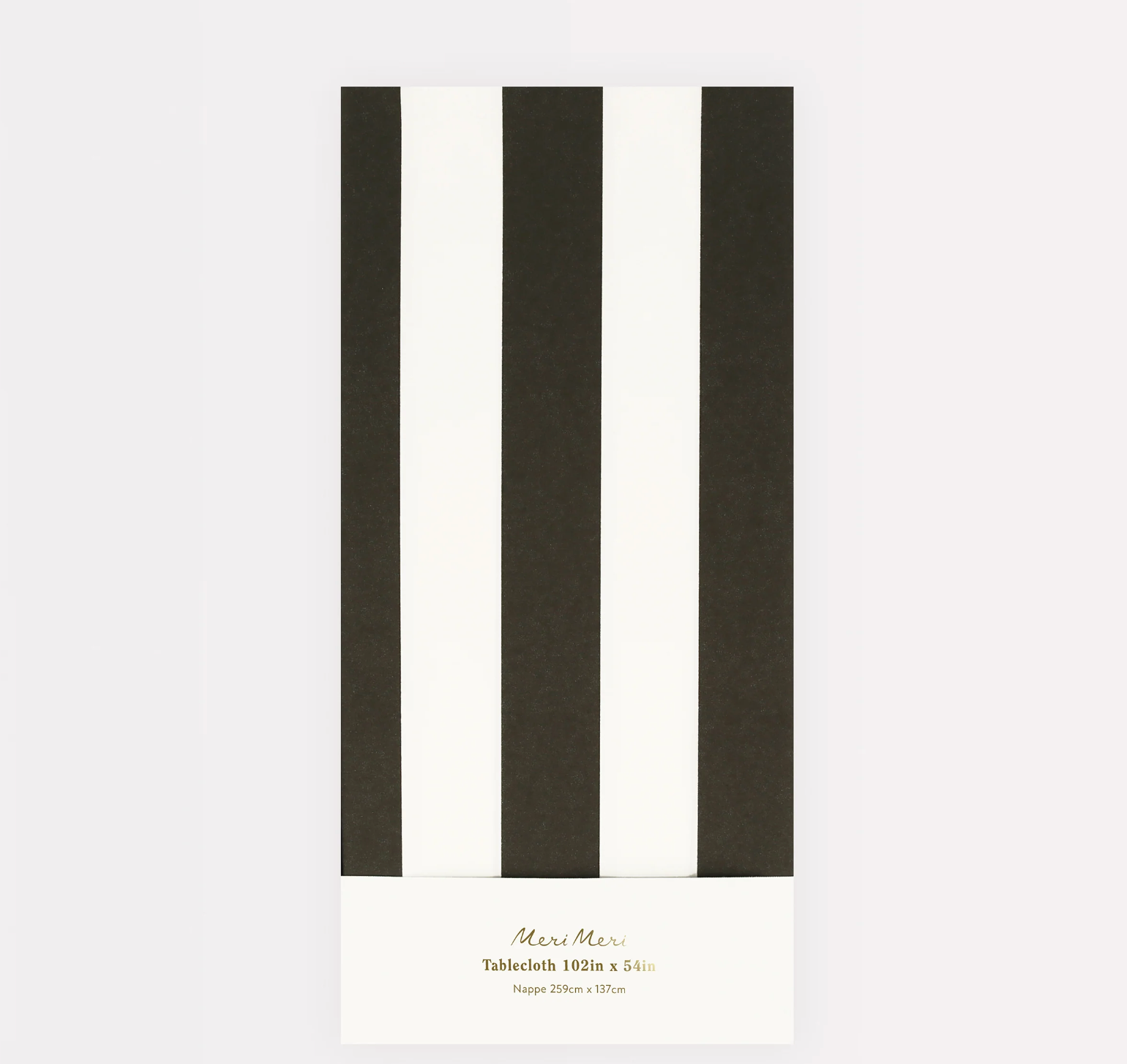 HALLOWEEN Black Striped Tablecloth