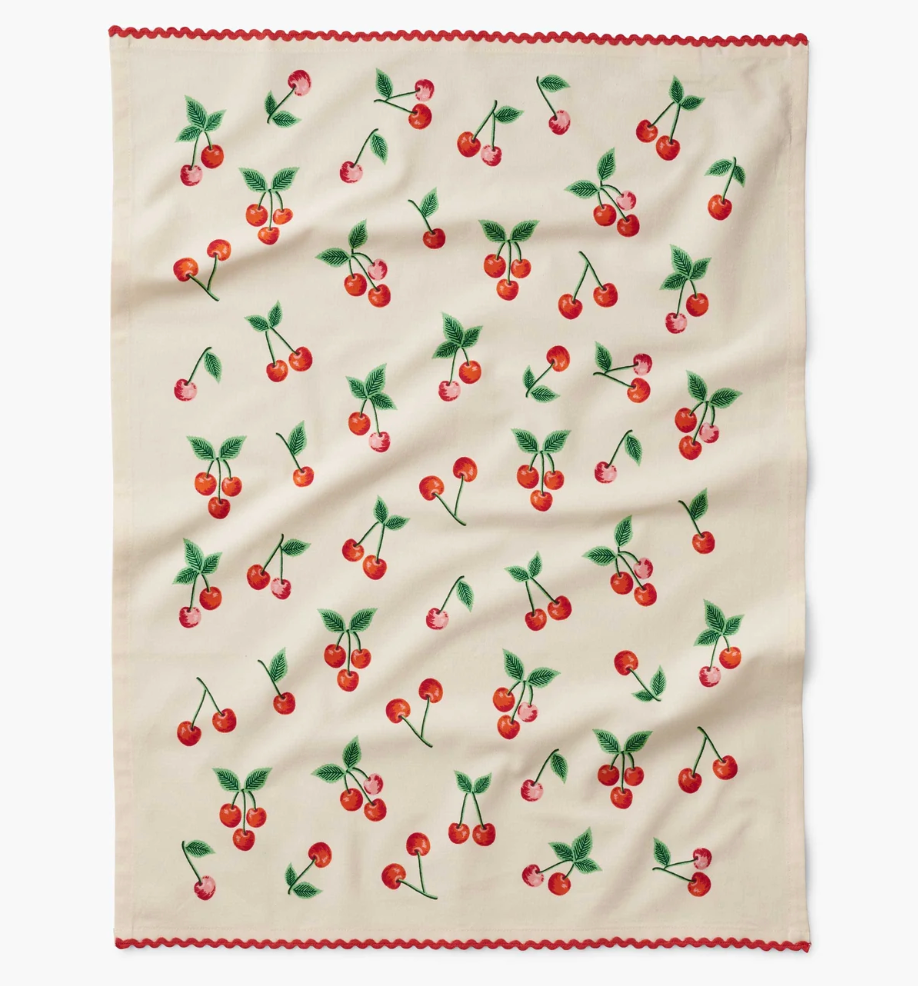 RIFLE PAPER CO. Tea Towel Cherries