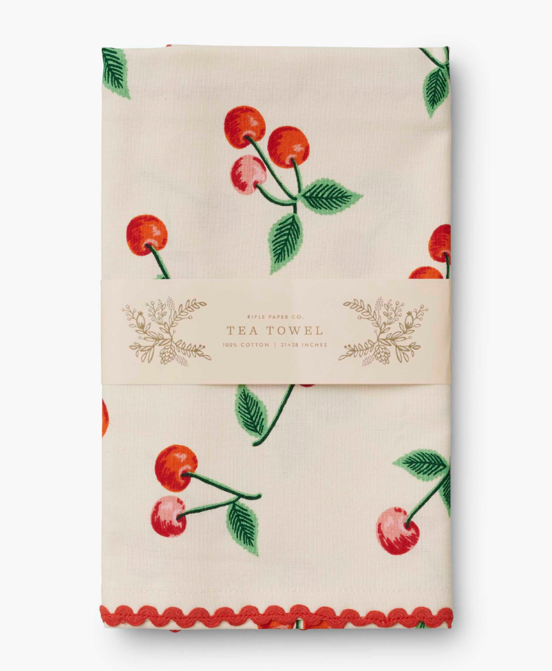RIFLE PAPER CO. Tea Towel Cherries