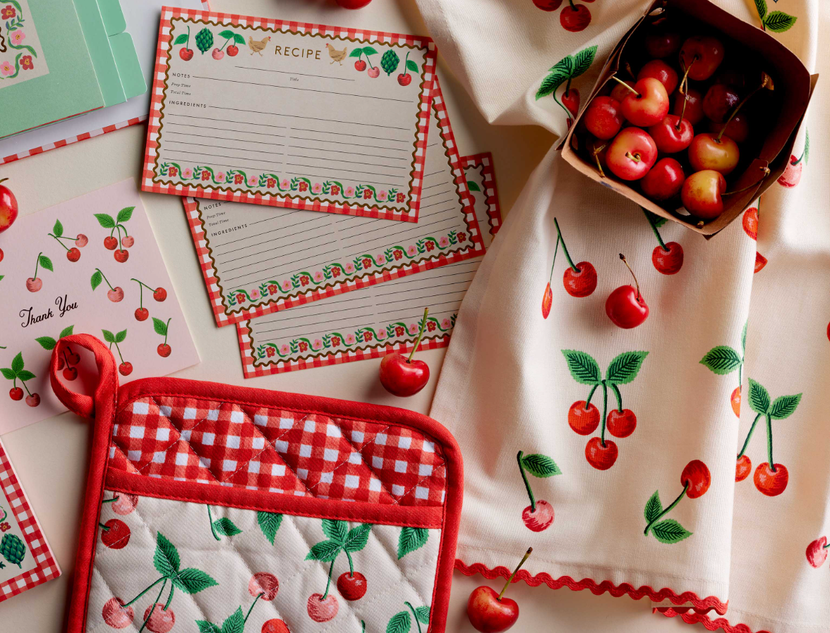 RIFLE PAPER CO. Tea Towel Cherries