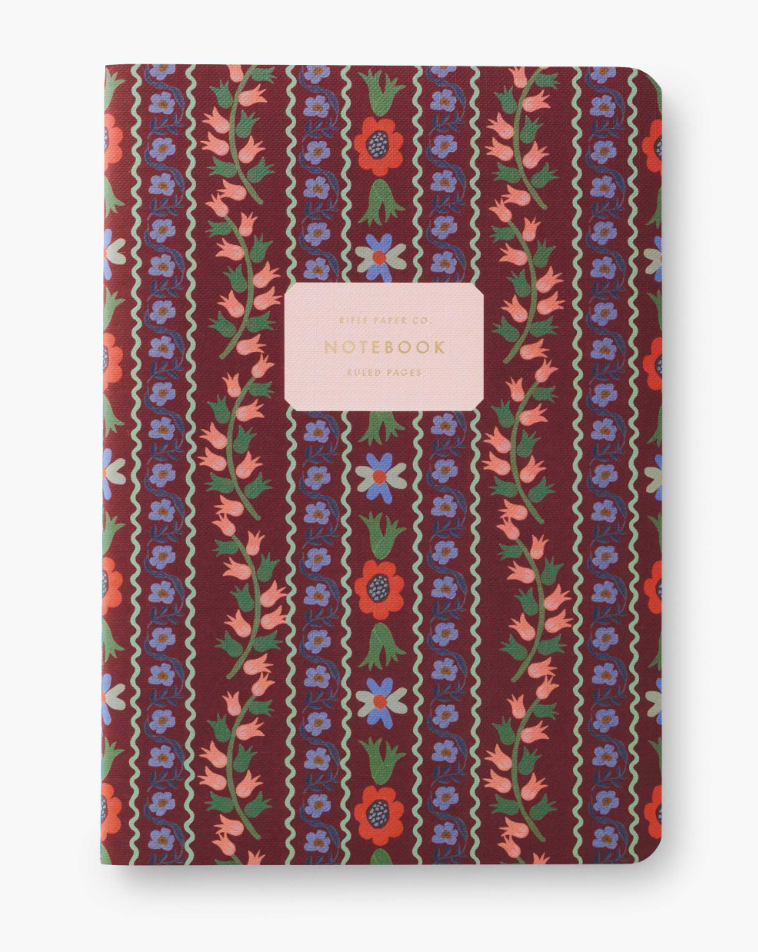 RIFLE PAPER CO. Stitched Notebook Set/3 Posy
