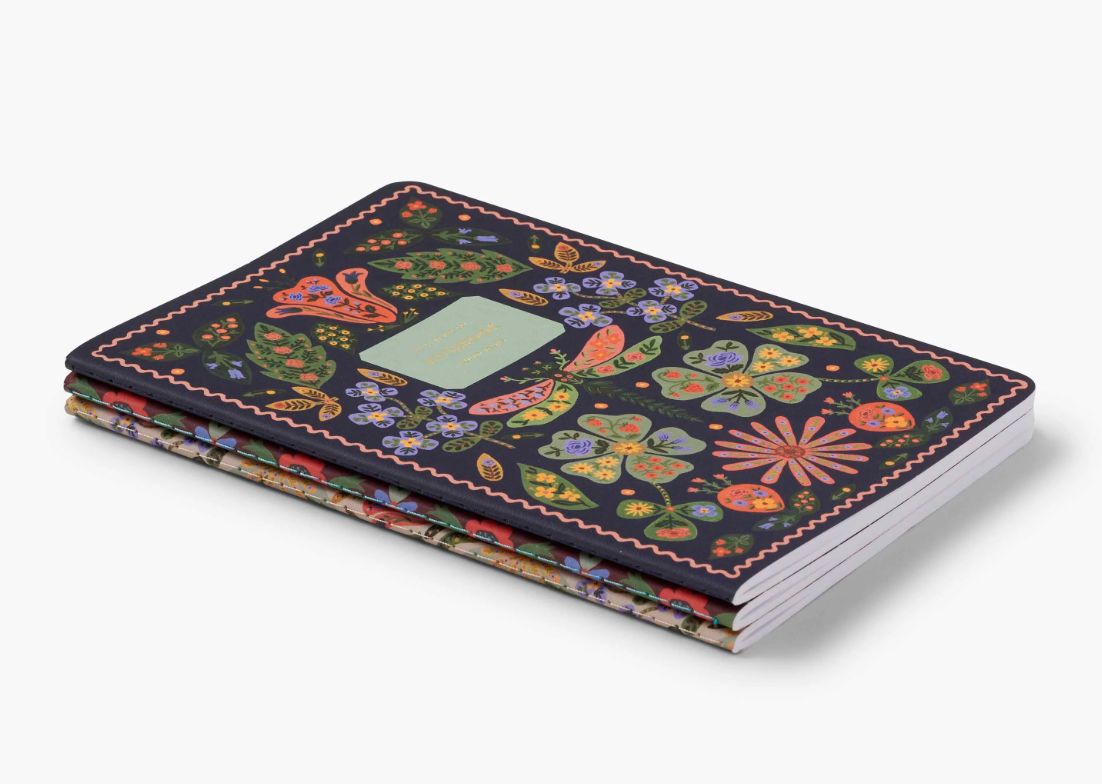 RIFLE PAPER CO. Stitched Notebook Set/3 Posy