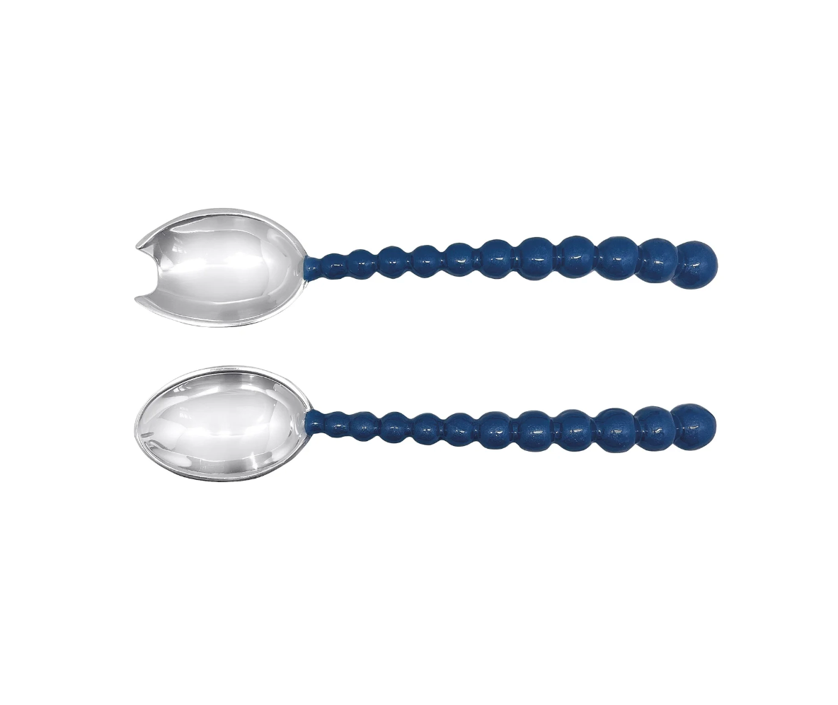 MARIPOSA Salad Servers Blue Pearled