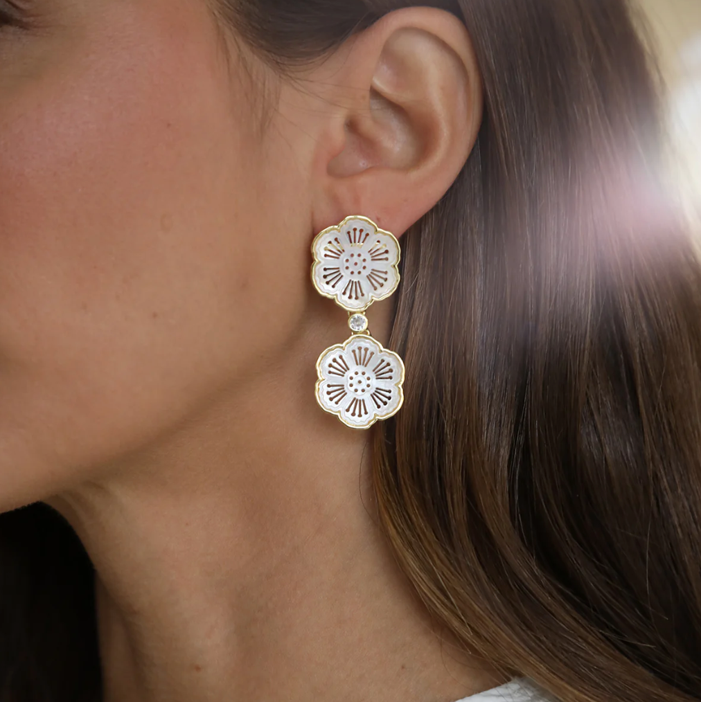 ASHA Marguerite Drop Earrings Small