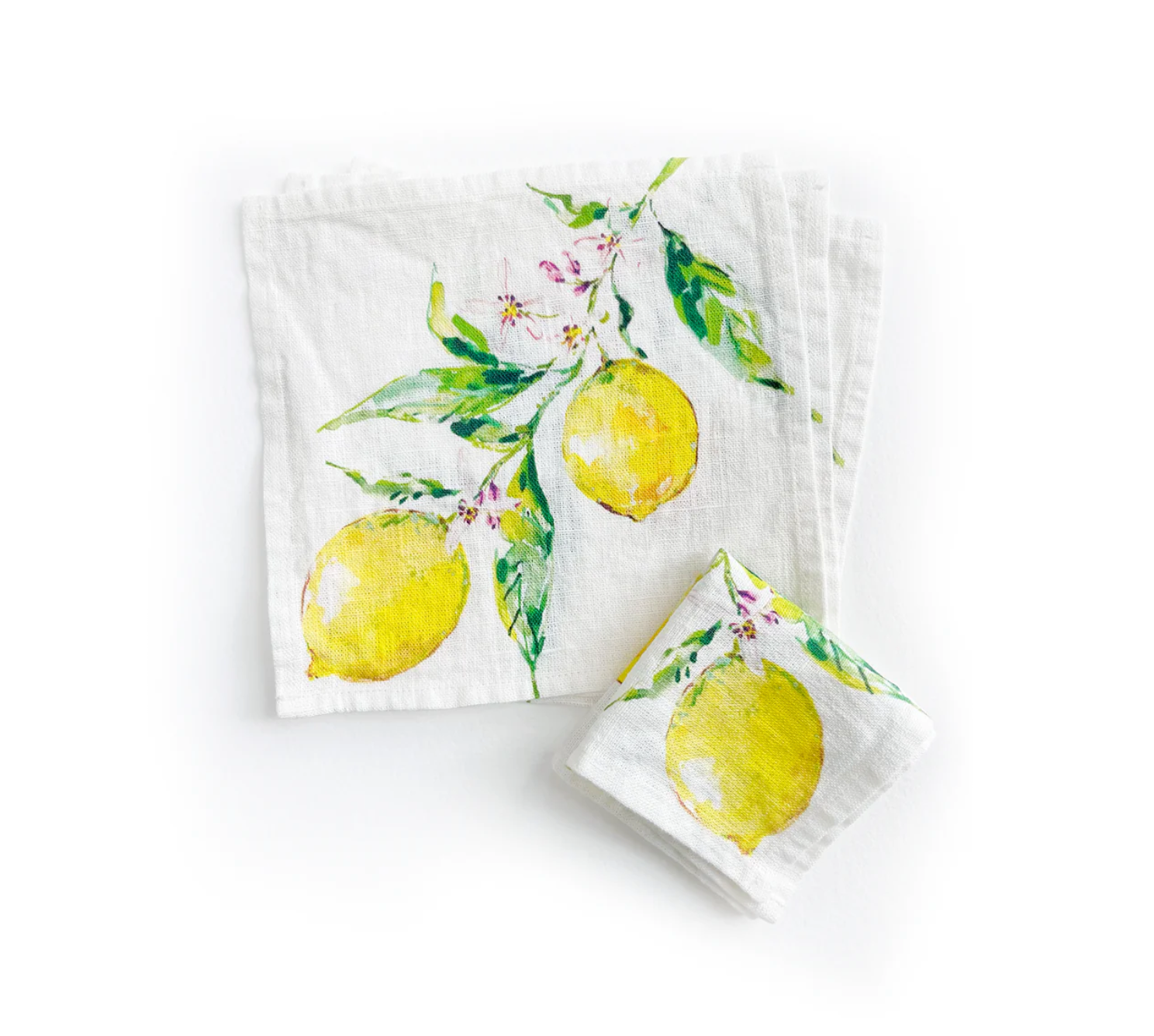 Cocktail Napkins Lemons-Set/4