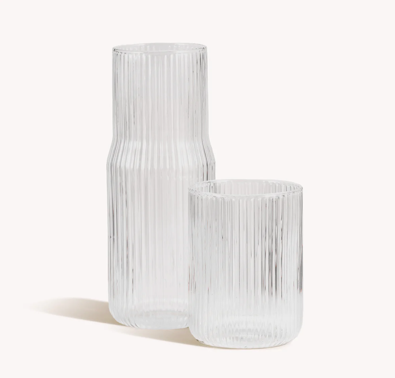 Ribbed Carafe Clear