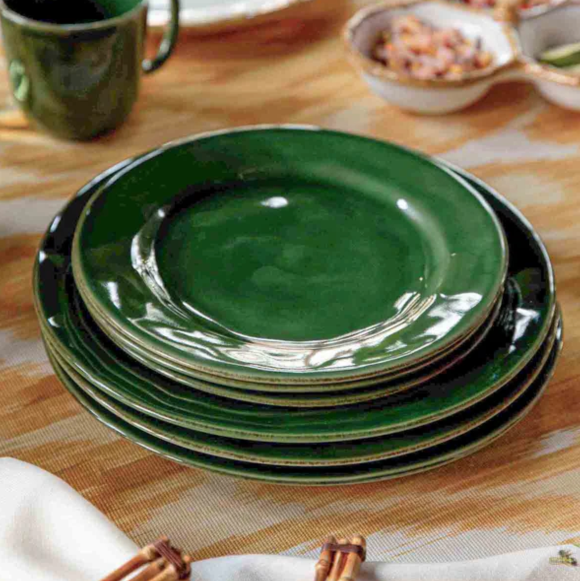 JULISKA Puro Dessert/Salad Plate Basil- Set/4