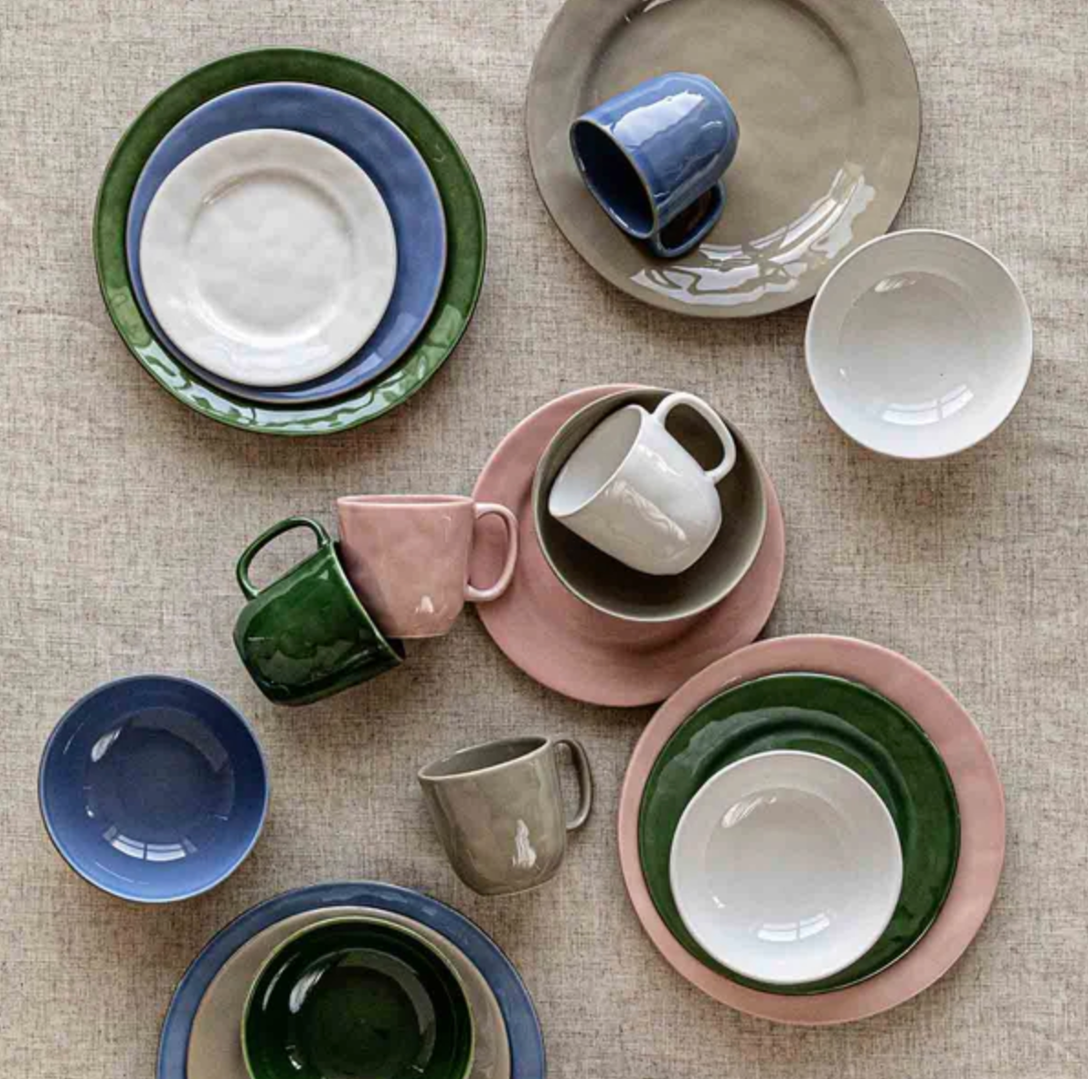 JULISKA Puro Dinner Plate Basil-Set/4