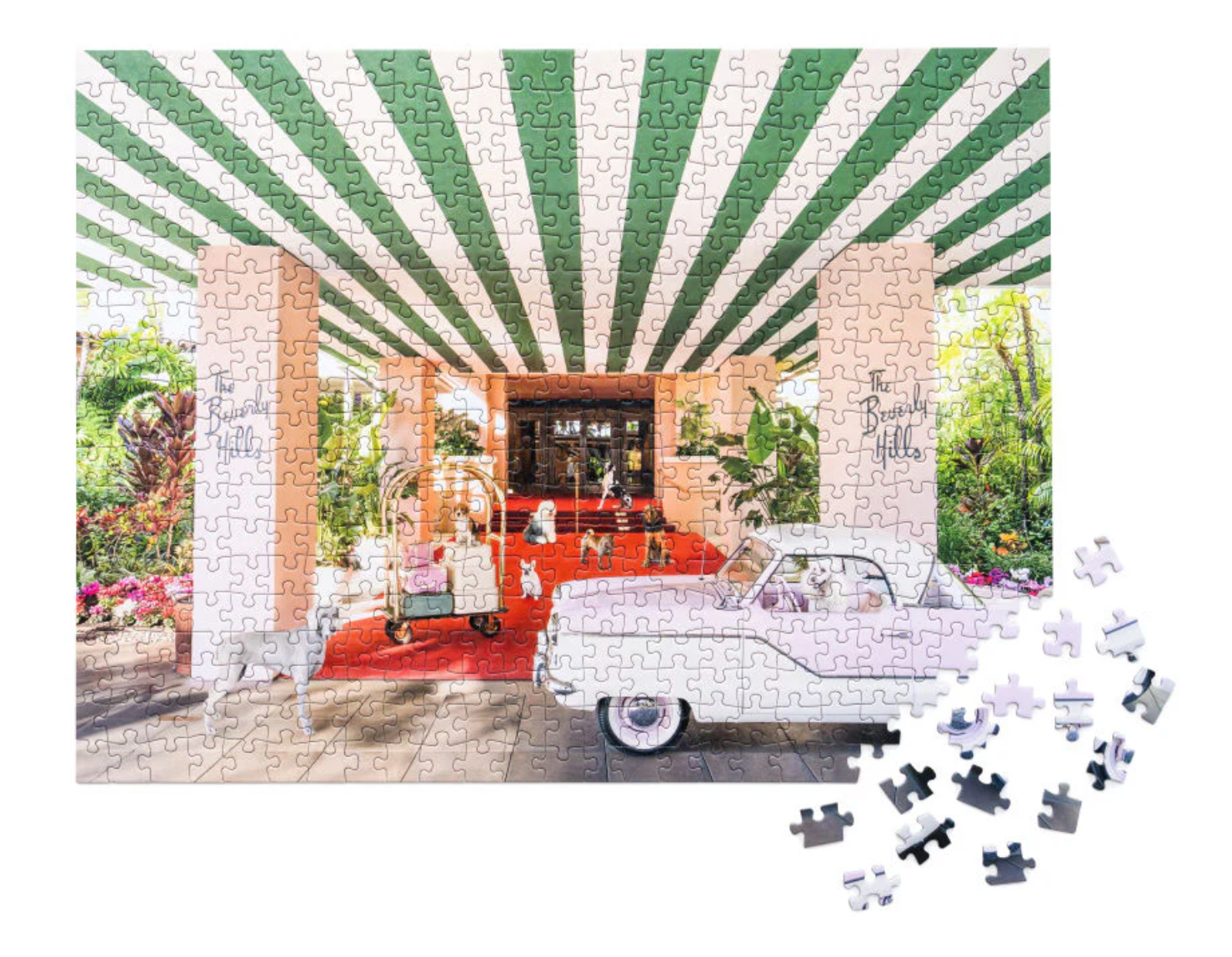 GRAY MALIN The Dogs at The Beverly Hills Hotel Two-Sided Puzzle