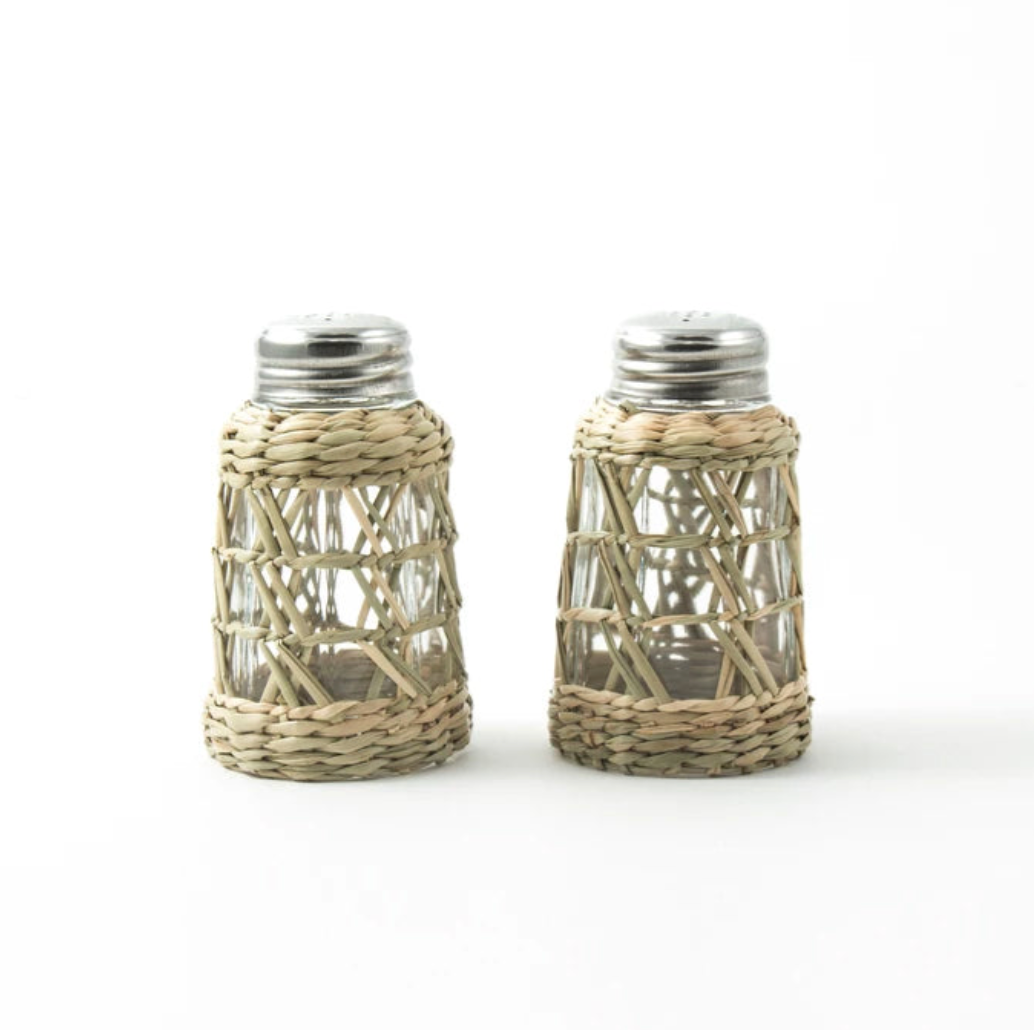 Seagrass Cage Salt & Pepper Shaker Set