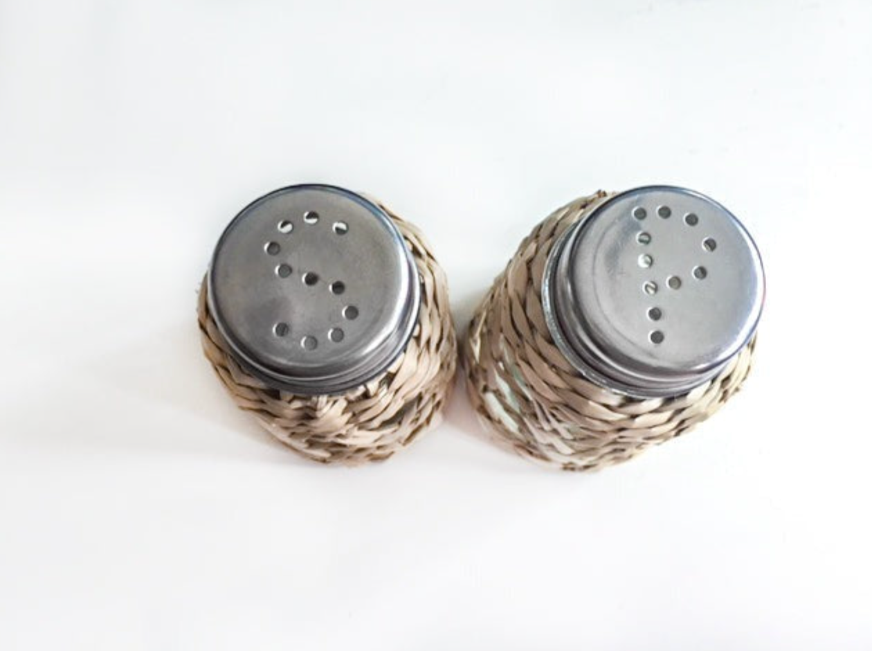 Seagrass Cage Salt & Pepper Shaker Set