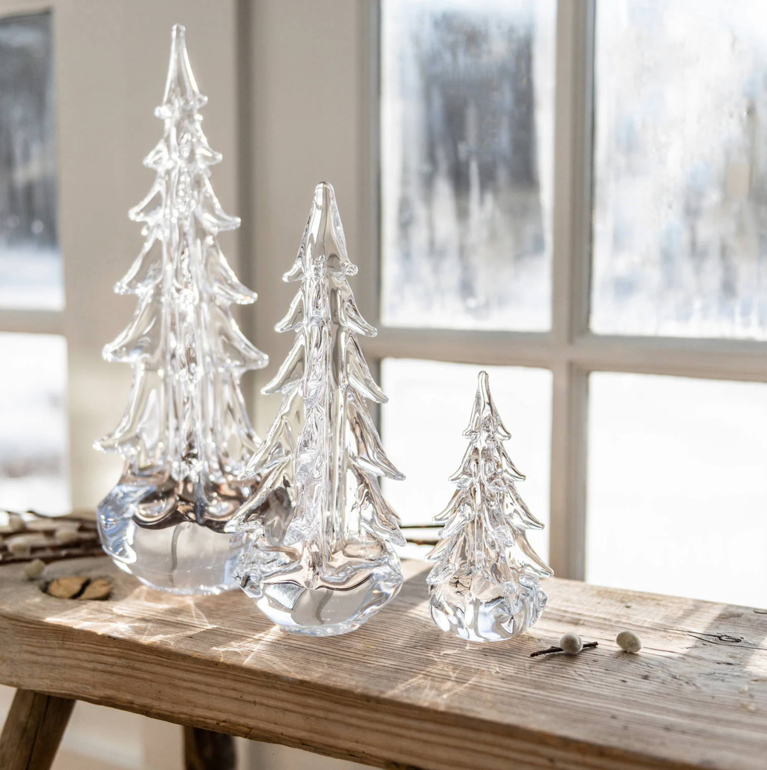 SIMON PEARCE Five-Sided Evergreen 14-Inch