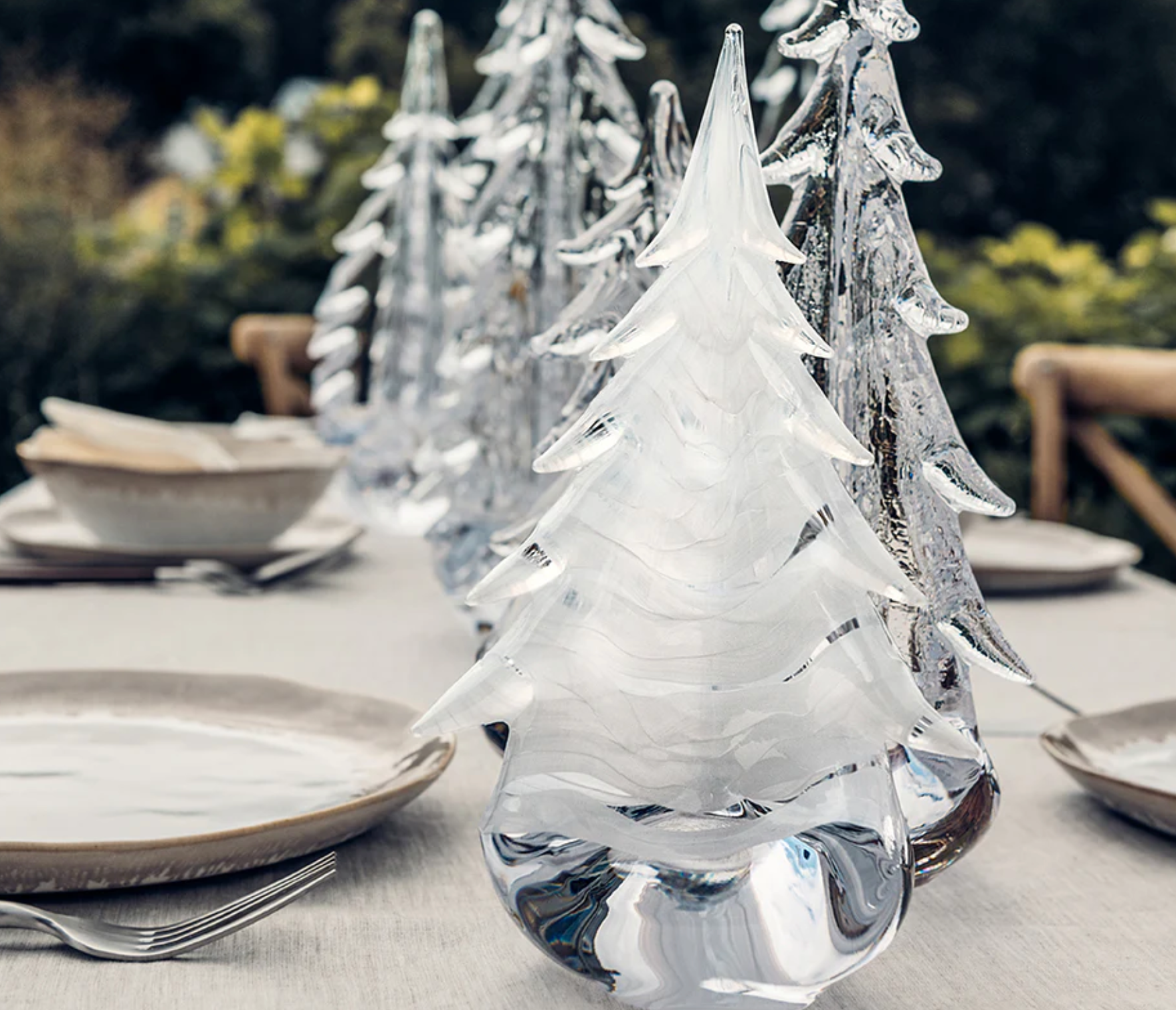 SIMON PEARCE Snowdrift Evergreen 10 Inch