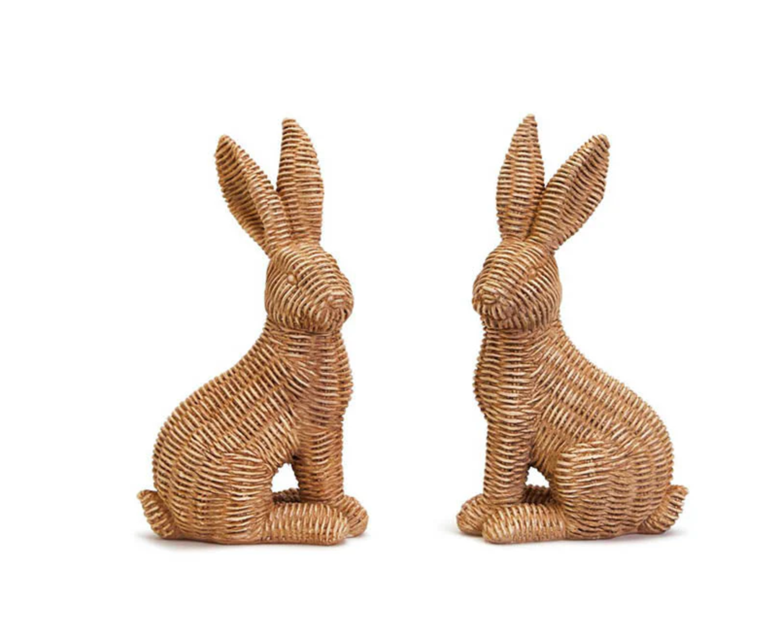 Wicker Weave Easter Bunnies-Set/2