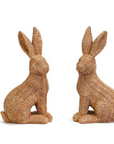 Wicker Weave Easter Bunnies-Set/2