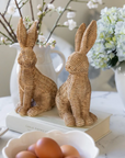 Wicker Weave Easter Bunnies-Set/2