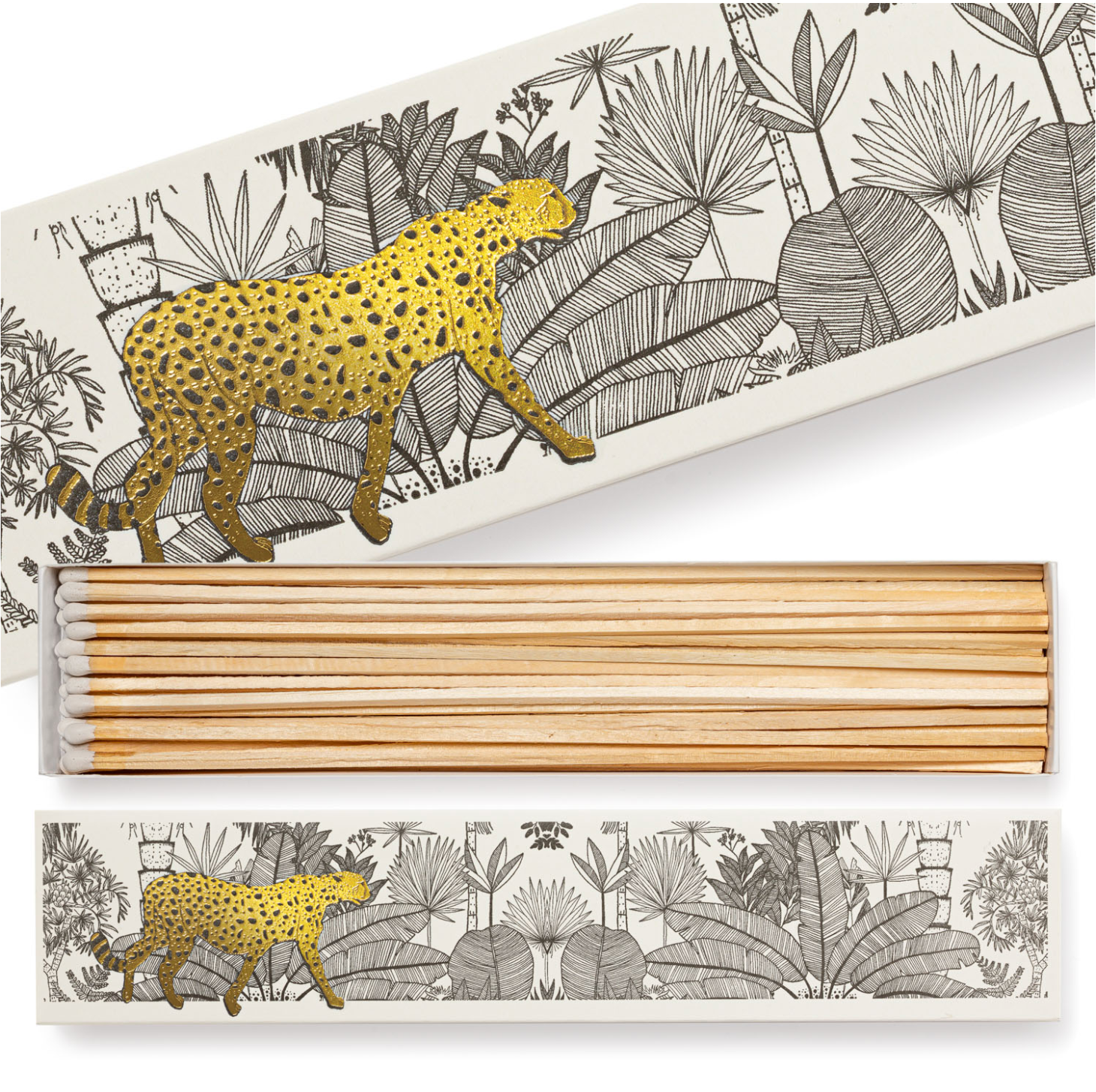Cheetah in White Jungle Luxury Long Matches