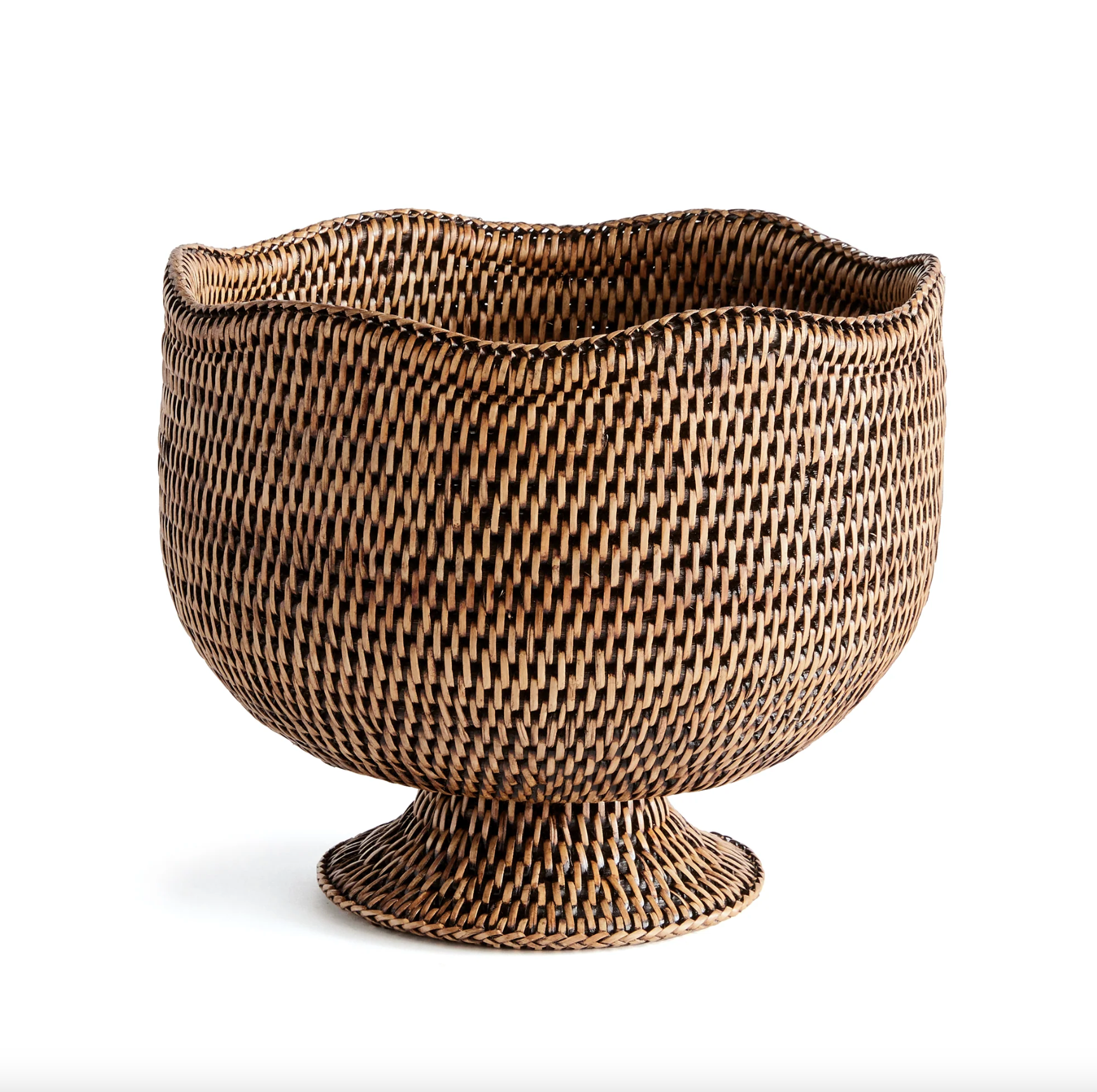 Burma Rattan Footed Cachepot
