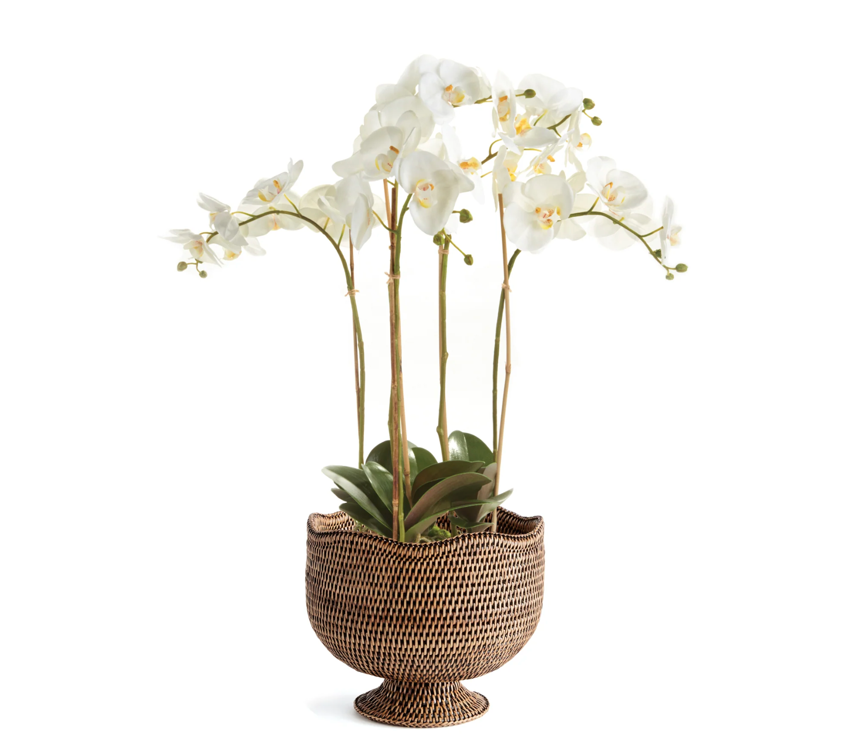 Burma Rattan Footed Cachepot