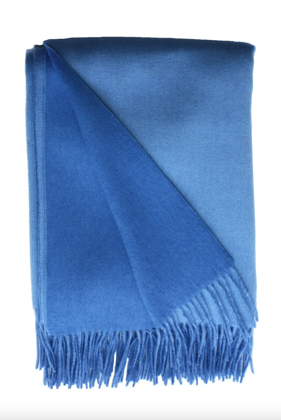 Double Face Classic Woven Throw Carolina Blue