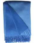 Double Face Classic Woven Throw Carolina Blue