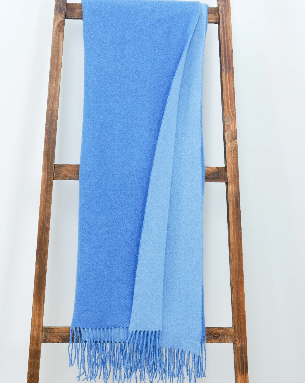 Double Face Classic Woven Throw Carolina Blue