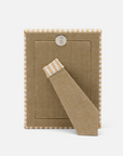 Toluca Frame White & Natural Stripe Raffia