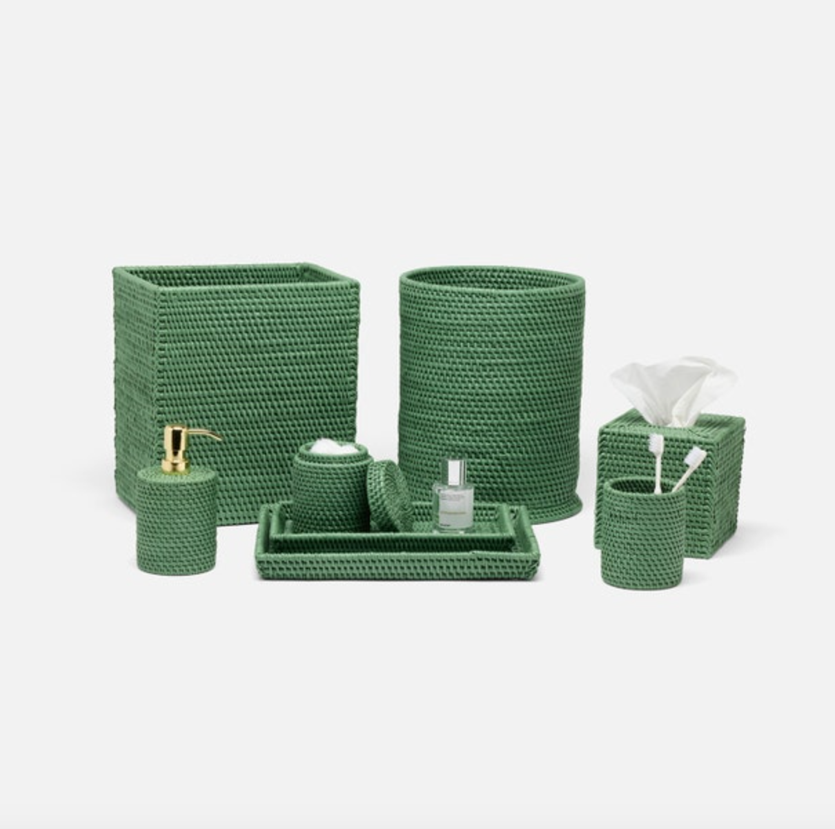 Dalton Nested Trays Moss Green- Set/2